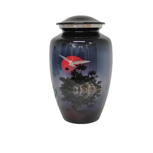 Colección única de urnas de cremación para adultos de aluminio de diseño personalizado para mantener las cenizas conmemorativas del fabricante y exportador indio - Product Image 1