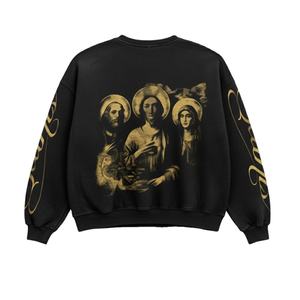 Sudadera de cuello redondo con estampado digital gráfico dorado de invierno de edición limitada-Diseño exclusivo de calidad premium - Product Image 3