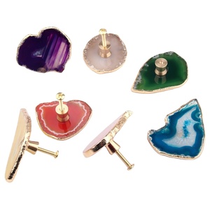 Cristales de Diseño Único Personalizados para Muebles de Cocina, Armarios, Artesanías Naturales, Tiradores de Cajones de Ágata de Primera Calidad - Product Image 1