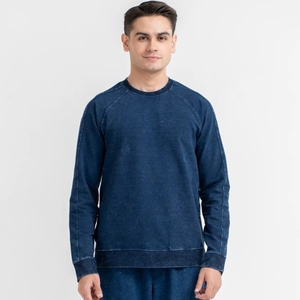 Sweat-shirt en denim pour hommes et femmes, entièrement personnalisable, streetwear, 360g, 100% coton, respirant, séchage rapide, haute qualité, couleur personnalisable - Product Image 5