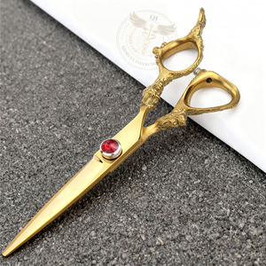 Ciseaux professionnels pour couper les cheveux, 6 pouces, plats, en acier, outil de coiffure pour barbier, pour usage domestique, hommes, femmes, adultes, enfants, bébés - Product Image 1