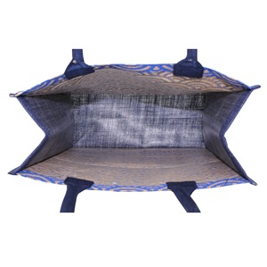 Sac fourre-tout en jute personnalisé, imprimé, écologique, pour le shopping, motif géométrique, souvenir naturel, luxe, mariage, avec corde rembourrée - Product Image 6