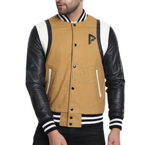 Tùy Chỉnh Mùa Đông Lettermen Áo Khoác Cho Người Lớn Đứng Cổ Áo Vải Vải Không Thấm Nước Thoáng Khí Mỏng Phù Hợp Với Biểu Tượng Tùy Chỉnh - Product Image 1