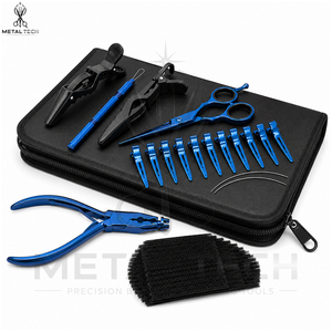 Premium Quality METAL TECH Stainless Steel Hair Weft Extension Accessories Kit Hair Installation <b>Tools</b> Weaving Hook Precision - Product Image 3