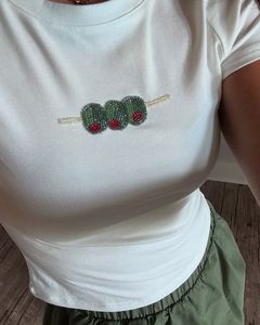 Custom Ladies Ribbed Cotton Top Bead Embellished Embroidered Sleeveless High Quality Lightweight <b>Skin</b>-friendly Comfortable Fit - Product Image 4