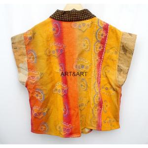 Nueva llegada, hermosa chaqueta Kantha vintage de algodón con patchwork, estilo étnico bohemio, kimono Kantha para mujer - Product Image 2