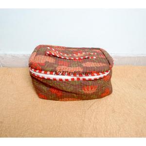 ชุดกระเป๋าผ้าฝ้าย 100% แบบมีซิป พร้อมหูหิ้ว เป็นมิตรกับสิ่งแวดล้อม ทนทาน สำหรับจัดเก็บเครื่องสำอางสำหรับการเดินทาง ชุด 3 ใบ - Product Image 3