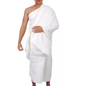 Ensemble Ihram Musulman en Coton Respirant pour le Hajj et l'Omra – Vêtements Modernes pour Haji, Serviettes Lavables Tissées pour les Prières - Product Image 3