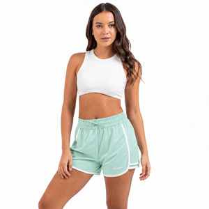 Shorts Deportivos de Cintura Alta para Mujer KhumBro, Color Morado Sólido, con Cordón Ajustable, Secado Rápido, Ajuste Deportivo, Tejido con Bolsillos - Product Image 6