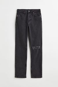 Jeans en denim amples pour femmes, évasés, déchirés, délavés, tendance, nouveaux, décontractés - Product Image 5