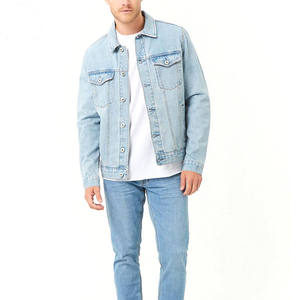 Vêtements pour hommes grande taille sur mesure, vestes en jean pour hommes, manteaux, veste en jean bleu, veste en jean décontractée pour hommes, veste en jean en coton de qualité supérieure 2026 - Product Image 5