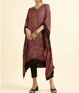 Hot sale Designer <b>Kaftan</b> Kurta For Women Western Ladies Ethnic <b>Kaftan</b> Set Batwing Sleeves Loose Fit <b>Kaftan</b> Party Festival Wear - Product Image 4