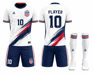 Uniformes d'équipes de football américaines, maillots et shorts personnalisés, impression par sublimation complète, logos, noms et numéros personnalisés - Product Image 1