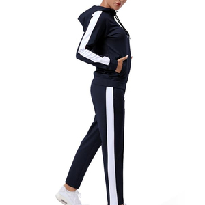 Nuevo Conjunto Deportivo para Mujer con Capucha, Color Liso Teñido, Calidad Premium, Cálido para Invierno, con Cordón Ajustable, Casual, 100% Algodón - Product Image 4