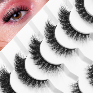 <span class=keywords><strong>Magefy</strong></span> – Vente en gros, marque privée – Faux cils en bande complète, naturellement fins et courbés, lot de 7 paires, cils effilés, kits de faux cils - Product Image 3