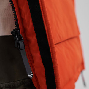 Veste longue à capuche pour homme, doudoune chaude d'hiver avec garniture en fourrure, parka zippée à blocs de couleur - Product Image 5