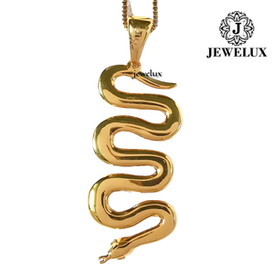 JEWELUX Gold Plated Snake Pendant With <b>Crystal</b> Rhinestones <b>Animal</b> Themed Luxury Charm Unisex Everyday Wear From India - Product Image 6