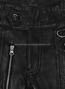 แฟชั่นบุรุษตะวันตกอเมริกันแท้กางเกงหนังวัวแท้กางเกงนักขี่จักรยานกางเกงหนังสีดำผ้าลูกไม้ผู้ชายกางเกงหนัง - Product Image 5