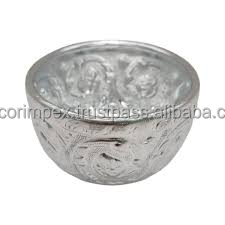 Aluminium Table Ware Food Serving Bowl Unique Design Silver Fruits Serving Bowl For <b>Wedding</b> Parties Use - Product Image 2