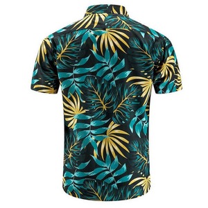 Ensemble de vêtements de plage personnalisés pour hommes hawaïens, chemise à boutons de haute qualité, motif floral, 100% coton, chemises hawaïennes pour hommes - Product Image 3