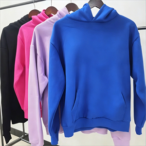 [Nova] High Quality Heavyweight Cotton Oversized Hoodie Blank Plain <b>Thick</b> Pullover Custom Logo Plus Size Streetwear Factory - Product Image 6