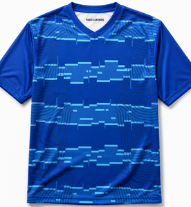 Camiseta de Fútbol con Cuello en V para Hombre FURAT LEATHERS, Personalizable para Equipo, Rayas Diagonales Rojas y Blancas, Poliéster que Absorbe la Humedad, Manga Corta, para Adultos - Product Image 3