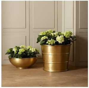 Brass Planter Pot Eco-Friendly Brass Flower Pot Exclusive Sale Eco-Friendly Indoor/<b>Outdoor</b> Plant Pot - Product Image 3
