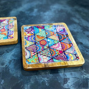 Bandeja de madera esmaltada con diseño impreso, la más vendida, a precio de fábrica inmejorable - Product Image 1