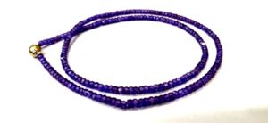 Collier en perles d'améthyste et zircone cubique facettées de 3 mm, couleur violette, avec fermoir magnétique - Product Image 2