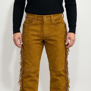 Pantalon en daim pour homme, pantalon décontracté en daim de luxe, coupe moderne, vêtements de mode, design personnalisé, directement de l'usine pour les marques de mode - Product Image 1