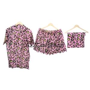 Magnifique ensemble de pyjama en coton indien fait main, imprimé diamant, doux, respirant, vintage, vêtements de nuit courts pour femmes - Product Image 4