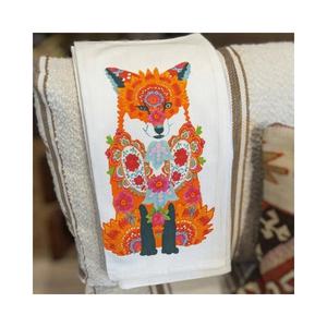 Serviettes de cuisine réutilisables en coton biologique certifié GOTS 100% écologiques, durables, motif grain noir brodé, poids lourd - Product Image 5