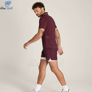 Conjunto de Camiseta Polo y Pantalones Cortos de Tenis Personalizados para Hombre, Ropa Deportiva Transpirable de Secado Rápido, Traje de Entrenamiento para Gimnasio, Calidad Premium OEM - Product Image 3