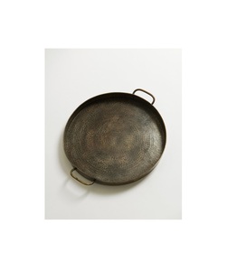 Handmade Brass Serving <b>Tray</b> For Tea Coffee <b>Snacks</b> Serving In Home Hotel Restaurant With Elegant Traditional Design - Product Image 1