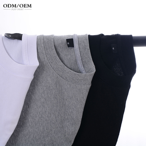 300g Woven Men's 100% Cotton Oversize Drop Shoulder T-shirt with Pattern Vintage Quick Dry Short Sleeve - Product Image 3
