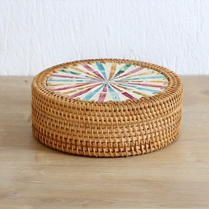 Rattan <b>storage</b> <b>boxes</b> for <b>kitchen</b> living room organizer hot-pick stylish lid box containers - Product Image 6