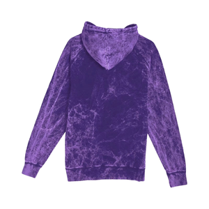 Sudadera con Capucha de Algodón Lavado Morado para Mujer, Manga Larga, Tejido de Punto, Color Sólido, Otoño, Casual, Transpirable, con Bolsillos - Product Image 2