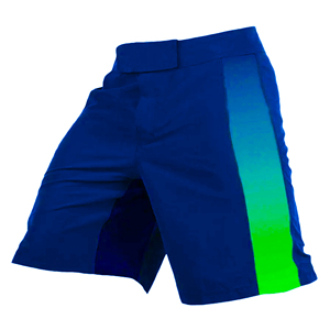 Shorts d'entraînement MMA en polyester/coton bleu, légers, respirants, résistants au rétrécissement, avec bande latérale, pour la gym - Product Image 3