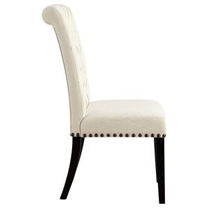 Ensemble de 2 chaises de salle à manger tuftées beiges - Product Image 6