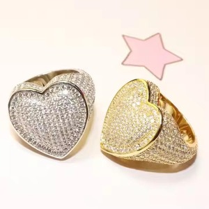 Hot Selling VVS Moissanite 925 Sterling <b>Silver</b> <b>Ring</b> Gold Plated Fine Jewelry <b>Men</b> Women HipHop Style Hiphop Style <b>Ring</b> - Product Image 3