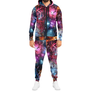 Best Selling Custom Sublimation Winter Men's Streetwear <b>Tracksuits</b> 100% <b>Polyester</b> Two-Piece Sets Elastic Waist Quick Dry - Product Image 1
