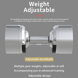 Adjustable 41.5kg Electroplated Steel Plate Dumbbell Set 1.5kg Increment Free Weight Gym Equipment for Home <strong>Strength</strong> <strong>Training</strong> - Product Image 3