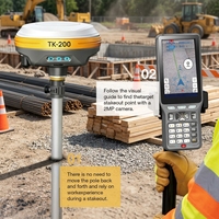 Récepteur GPS RTK GNSS Toptech TK200 1408 canaux 60 °   Caméra de nivellement IMU Tilt AR légère et portable pour la topographie