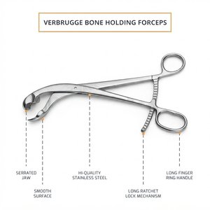 Instrument de chirurgie orthopédique essentiel OPTITECH HEALTHCARE, en acier inoxydable de qualité médicale, à prise sécurisée, certifié CE pour interventions complexes - Product Image 4