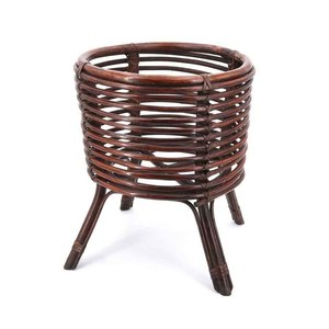 Support en rotin pour plantes et fleurs d'intérieur, étagère surélevée pour pots de fleurs - Product Image 6
