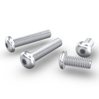 Sekrup Kepala Tombol Baja Tahan Karat 316 ISO 7380 A4-80 1.4401 Baut Kepala Bulat Hex Socket M2-M12 untuk Kelautan