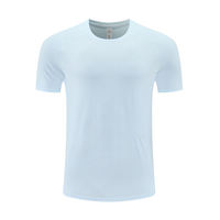Camiseta de Verano para Hombre, Nueva, de Color Sólido, Cuello Redondo, Manga Corta, Blanca, Venta al Por Mayor de Fábrica