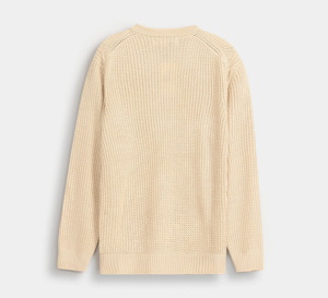 Women Knit Sweater Beige Casual Long Sleeve O Neck Loose <b>Winter</b> Top Selling Fashion <b>Lady</b> Plain Pullover Outerwear <b>Coat</b> - Product Image 3