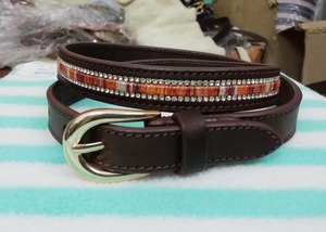 Cinturón de cuero elevado con logotipo personalizado de la mejor calidad para Productos Ecuestres de caballos con costuras elegantes - Product Image 2