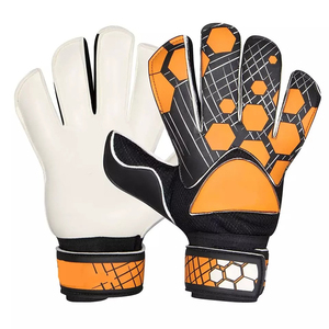Leather Adult Professional Football Goalkeeper Soccer <b>Gloves</b> Anti-Slip <b>Grip</b> Anti-Uv Protection Hook Loop Closure PU Rubber - Product Image 3